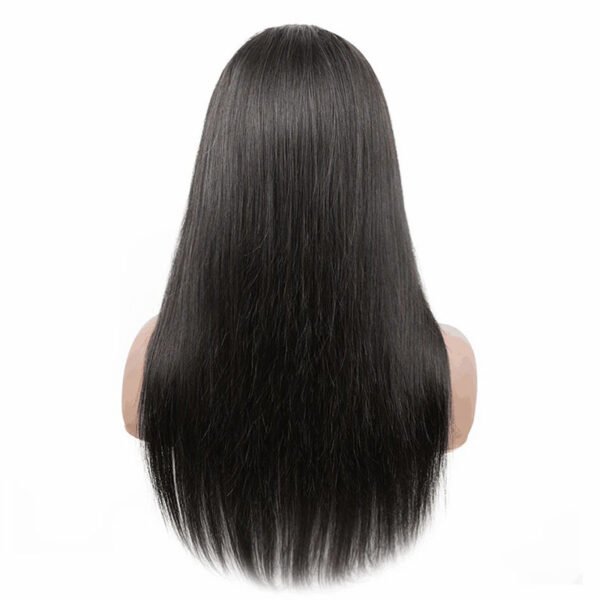 Thick 180% Density Brazilian Straight Hair – 13x4 Frontal Wig Back View