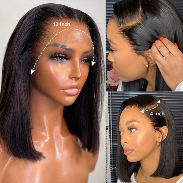 Heat-Styled 200% Density Brazilian Hair Wig in Loose Curls for Voluminous Bob