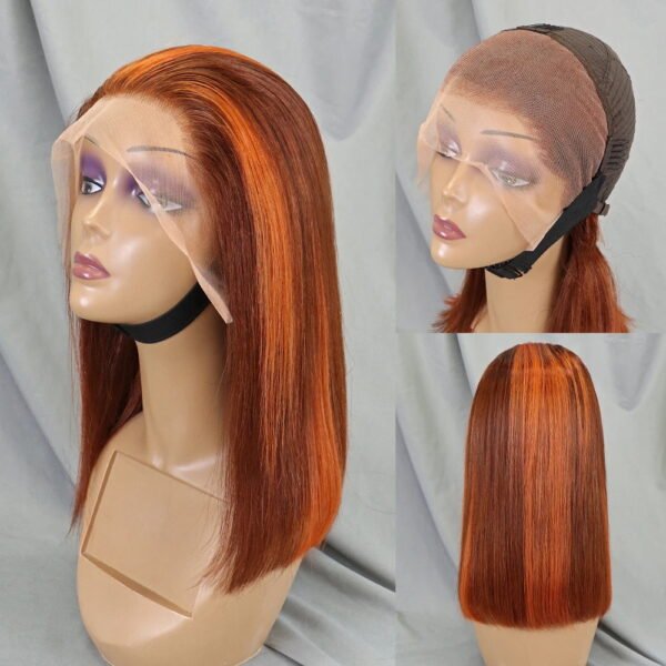Bone Straight Lace Bob Wig 13x4 Frontal with Natural Hairline - 4/350 Density Human Hair