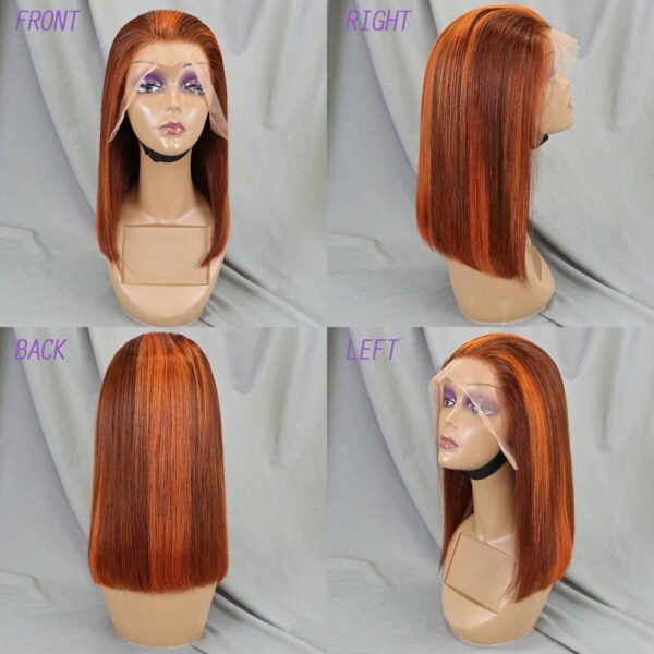 Heat-Styling Bone Straight Wig with Flat Iron - 400°F Safe Human Hair
