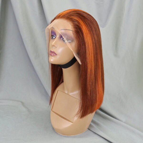 13x4 Transparent Lace Frontal on Bone Straight Bob Wig - Pre-Bleached Knots