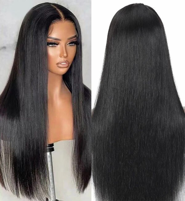 180% Density Brazilian Human Hair Wig – Thick Voluminous Straight Hairstyle