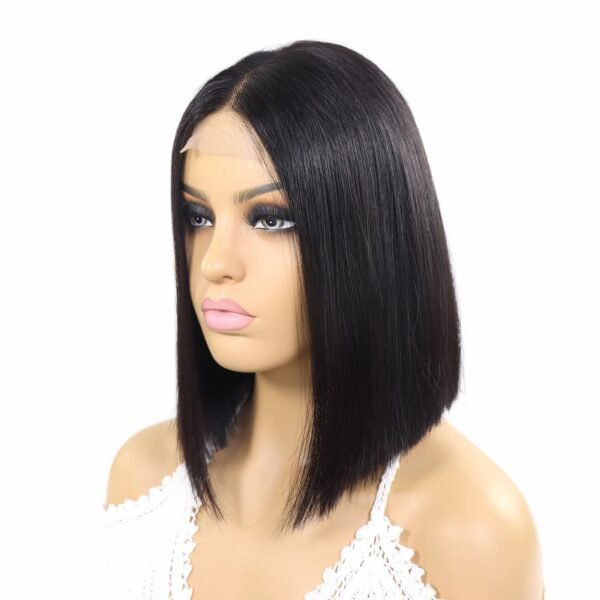 10 inch Straight Bob Human Hair Wig Black