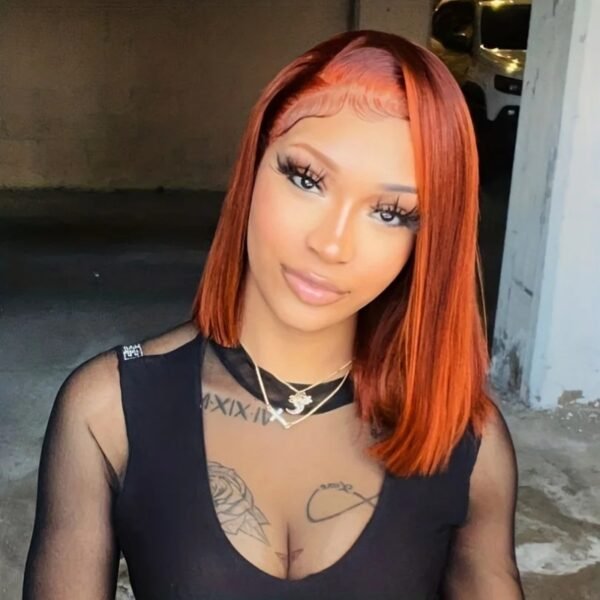 Brazilian 13x4 Lace Frontal Straight Bob Wig – 100% Human Hair | ZERUI Premium Collection  8inch - Image 7