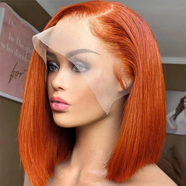 Brazilian 13x4 Lace Frontal Straight Bob Wig – 100% Human Hair | ZERUI Premium Collection  8inch - Image 4