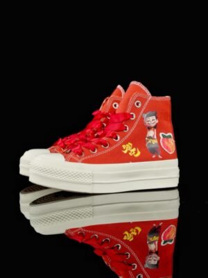 Converse 1970s NEZHA Limited High-Tops - Split Demon & Spirit Anime Artwork with Yellow Laces