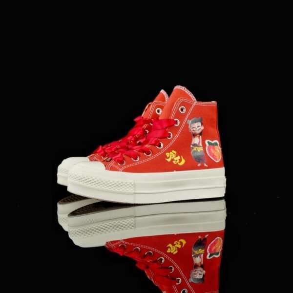 Converse 1970s NEZHA Limited High-Tops - Split Demon & Spirit Anime Artwork with Yellow Laces