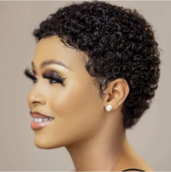 Adjustable Lace Cap on Short Curly Brazilian Wig