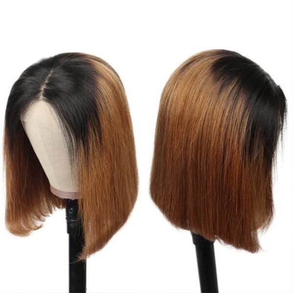 Close-Up of Virgin Brazilian Hair Strands in 1B/30 Brown Color