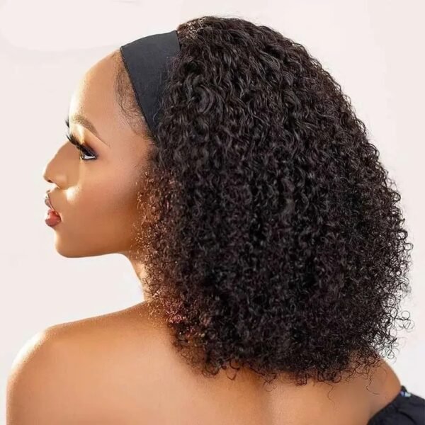 Thick 200% Density Curls on Brazilian Remy Human Hair Headband Wig - 14 Inch Length