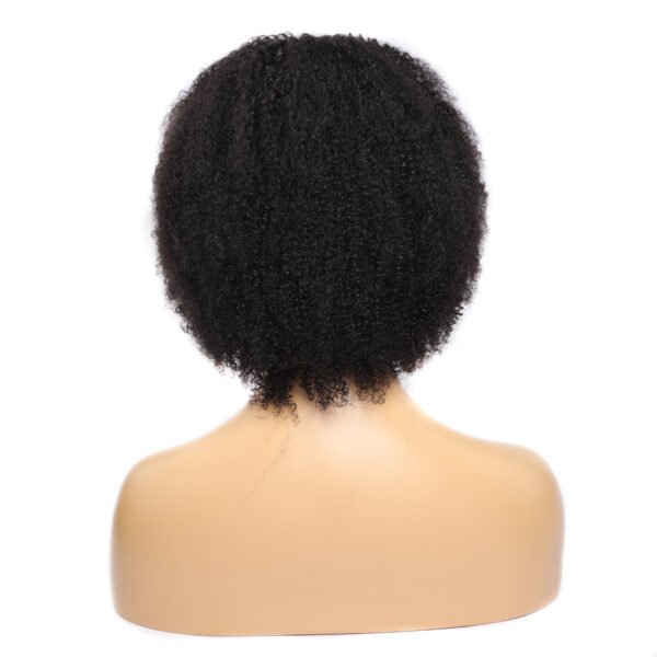 Machine Weft Back of African Kinky Curly Human Hair Wig – Dense, Voluminous Curls for Full Coverage